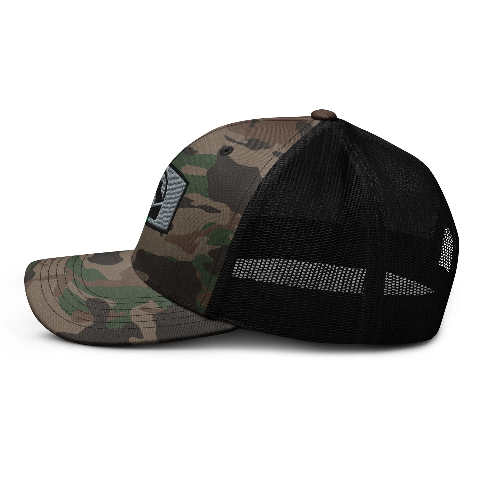 Black Arch Patch Camouflage trucker hat - Image 3