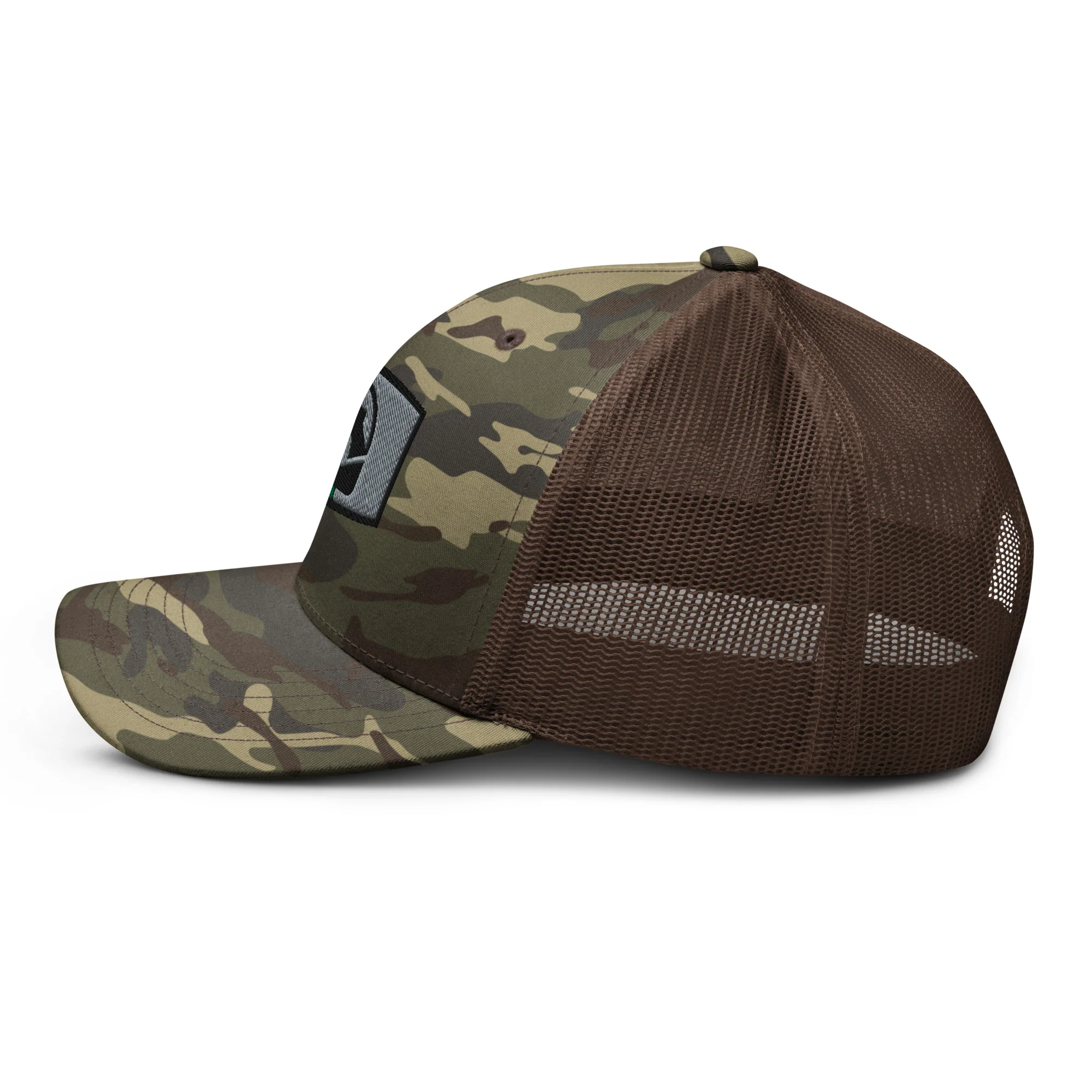 Black Arch Patch Camouflage trucker hat - Image 9